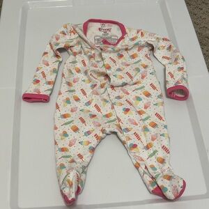 NB Baby Ice Cream Print Magnetic Me Footie